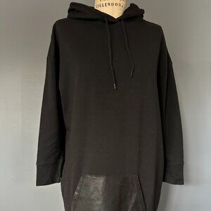 NEW YORK AND COMPANY KNIT DRESS WITH LEATHER POCKET WOMANS MED